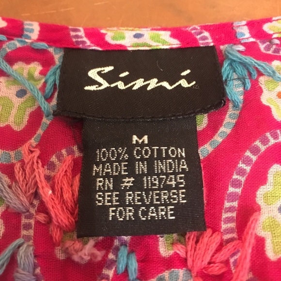 🌲EUC SIMI 100% Cotton Embroidered Tunic 🌲 - Picture 6 of 7